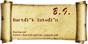 Bartók István névjegykártya